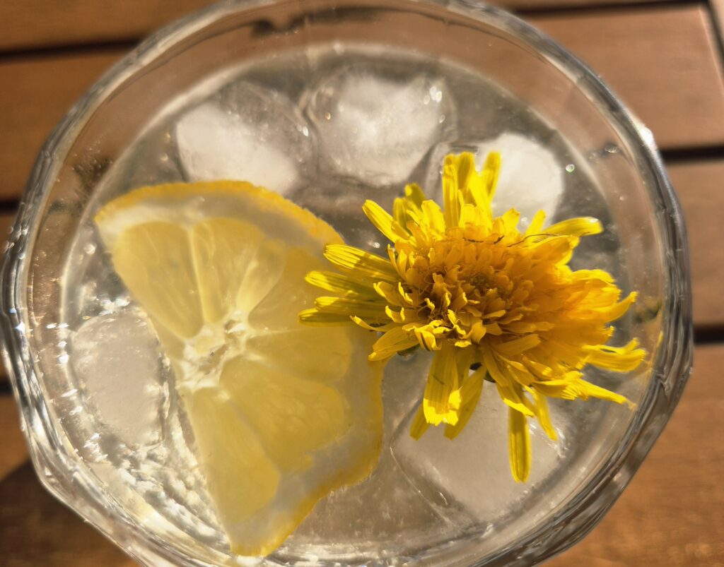 Mocktail mit Löwenzahnsirup